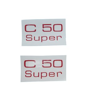 Zndapp C 50 Super Aufkleber Verkleidung Schriftzug Seitendeckel Rot