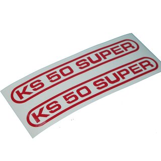 Zndapp KS 50 SUPER Aufkleber Heck Schriftzug Rot