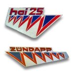 Zndapp Aufkleber, Plaketten und Beschriftung
