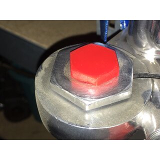 Zndapp KS 125 GS 125 Verschlussschrauben Frontend Gabel Deckel Rot 520-20.199