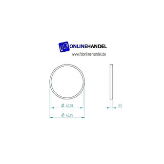 Zndapp KS 175 KS 125 WC Dichtring 43,5 x 40 x 3,3 mm  Auspuffkrmmer