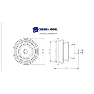 Deutz Fahr Faltenbalg f. Deutz Traktor Schlepper D-Serie KHD Gummi Bulldog 40010