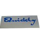 NSU Quickly Schriftzug Aufkleber Blau