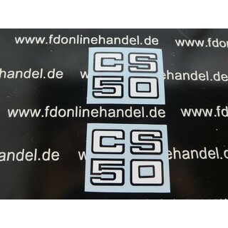 Zndapp CS 50 wei-schwarz Aufkleber Verkleidung Schriftzug Seitendeckel