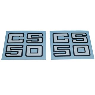 Zndapp CS 50 wei-schwarz Aufkleber Verkleidung Schriftzug Seitendeckel