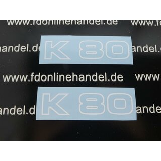 Zndapp K 80 wei Aufkleber Verkleidung Schriftzug Seitendeckel