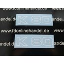 Zndapp K 80 wei Aufkleber Verkleidung Schriftzug...