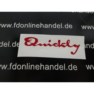 NSU Quickly Schriftzug Aufkleber Rot