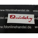 NSU Quickly Schriftzug Aufkleber Rot