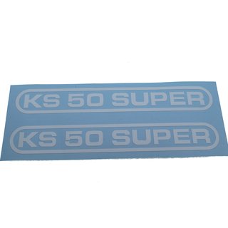 Zündapp KS 50 SUPER Aufkleber Heck Schriftzug Weiß