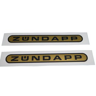 Zndapp Combinette Tank Typ 423 Aufkleber Schriftzug Gold-Schwarz 120x14mm