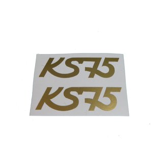 Zündapp KS 75 Aufkleber Schriftzug Gold