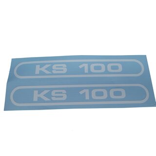 Zndapp KS 100 Aufkleber Heck Schriftzug Wei