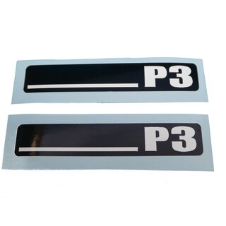 Hercules P3 Trittbrett Motorverkleidung Aufkleber Verkleidung Typenbezeichnung Sticker