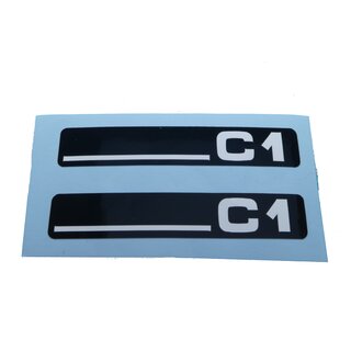 Hercules C1 Trittbrett Motorverkleidung Aufkleber Verkleidung Typenbezeichnung Sticker
