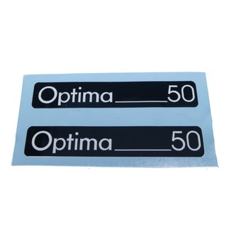 Hercules Optima 50 Trittbrett Motorverkleidung Aufkleber Verkleidung Typenbezeichnung Sticker