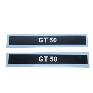 Zündapp GT 50 Aufkleber Verkleidung Schriftzug Seitendeckel schwarz-weiß