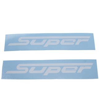 Zndapp Roller Bella Typ 561 R50 RS50  Super Aufkleber Verkleidung Schriftzug Weiss