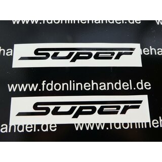 Zndapp Roller Bella Typ 561 R50 RS50  Super Aufkleber Verkleidung Schriftzug Schwarz