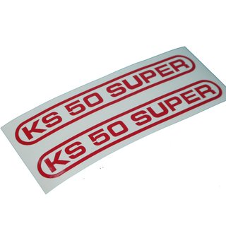 Zündapp KS 50 SUPER Aufkleber Heck Schriftzug Rot