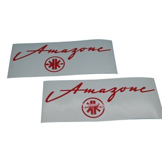 Kreidler Amazone+Logo Tank Schriftzug Aufkleber Sticker Rot