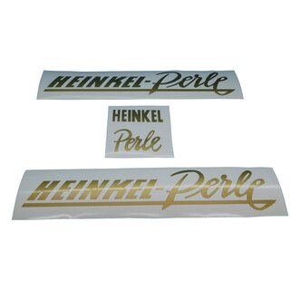 Heinkel Perle Schriftzug Aufkleber SET GOLD