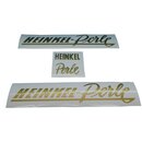 Heinkel Perle Schriftzug Aufkleber SET GOLD