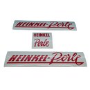 Heinkel Perle Schriftzug Aufkleber SET ROT