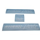 Heinkel Perle Schriftzug Aufkleber SET WEISS