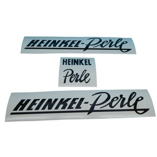 Heinkel Perle Schriftzug Aufkleber SET SCHWARZ