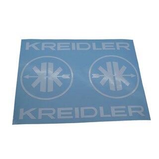 Kreidler MF Mofa Schriftzug+Logo Aufkleber WEISS