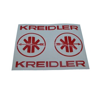 Kreidler MF Mofa Schriftzug+Logo Aufkleber HELLROT