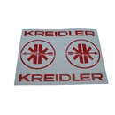 Kreidler MF Mofa Schriftzug+Logo Aufkleber HELLROT