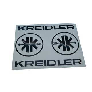 Kreidler MF Mofa Schriftzug+Logo Aufkleber SCHWARZ