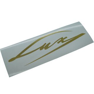 NSU LUX Schriftzug Aufkleber Gold