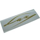NSU LUX Schriftzug Aufkleber Gold