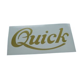 NSU Quick Schriftzug Aufkleber Gold