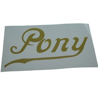 NSU Pony Schriftzug Aufkleber Gold