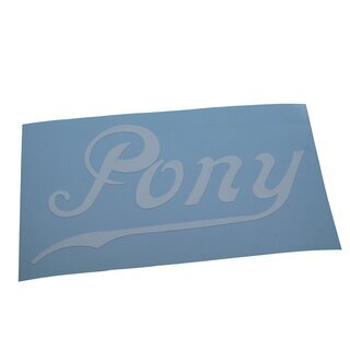 NSU Pony Schriftzug Aufkleber Weiss
