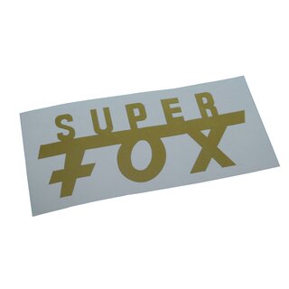 NSU SUPER FOX Schriftzug Aufkleber Gold