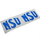 NSU Logo Schriftzug 48mm x 30mm Aufkleber Blau 2 Stck