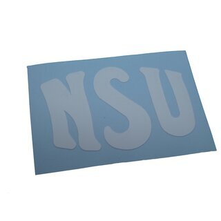 NSU Logo Schriftzug 60mm x 38mm Aufkleber Weiss 1 Stck