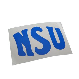NSU Logo Schriftzug 60mm x 38mm Aufkleber Blau 1 Stck