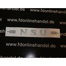 NSU Logo Schriftzug Oldtimer Aufkleber Silber