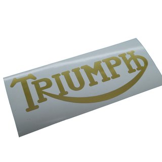 Triumph GB Schriftzug Gross 49mm x 128mm Aufkleber Sticker Gold