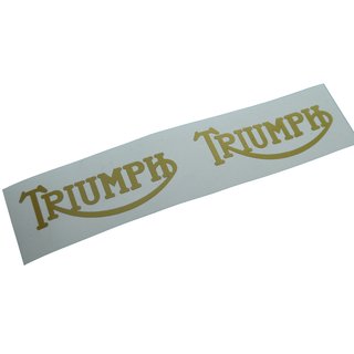 Triumph GB Schriftzug klein 22mm x 59mm Aufkleber Sticker Gold 2 Stück