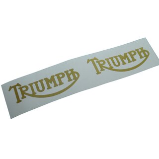 Triumph GB Schriftzug klein 22mm x 59mm Aufkleber Sticker Gold 2 Stck