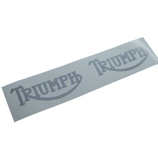 Triumph GB Schriftzug klein 22mm x 59mm Aufkleber Sticker Silber 2 Stück