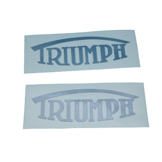 Triumph Schriftzug Logo  26mm x 76mm Aufkleber Sticker Silber