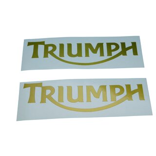Triumph Schriftzug Logo  33mm x 120mm Aufkleber Sticker Gold